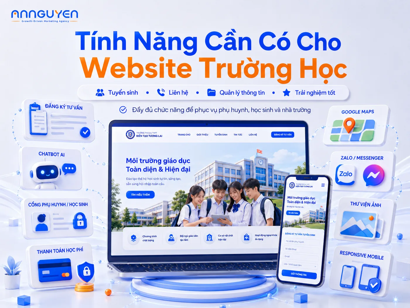 Các gói thiết kế website trường học theo nhu cầu nhà trường