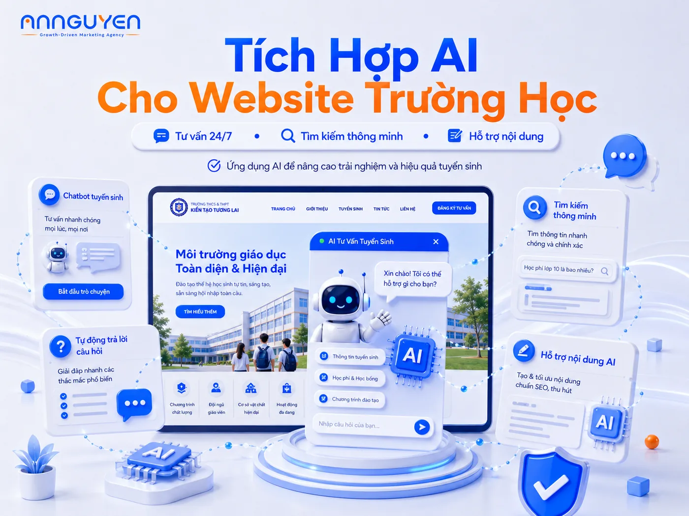 Quy trình triển khai website trường học rõ ràng và chuyên nghiệp