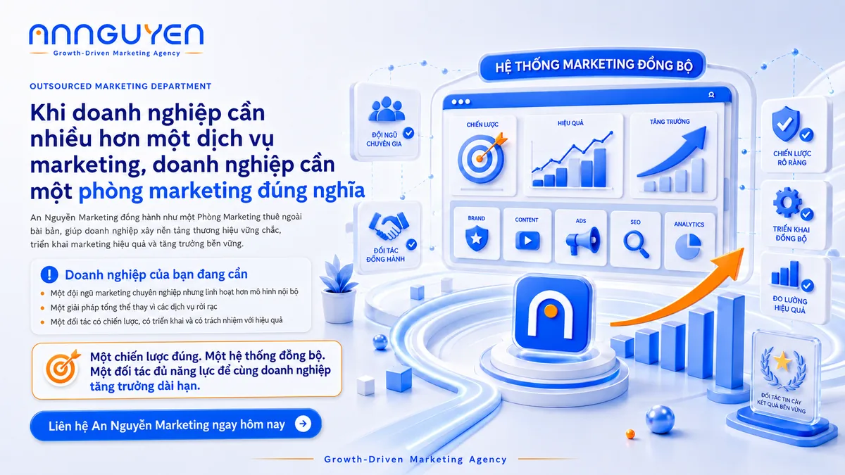 Mô hình phòng marketing thuê ngoài vận hành như bộ phận chuyên nghiệp