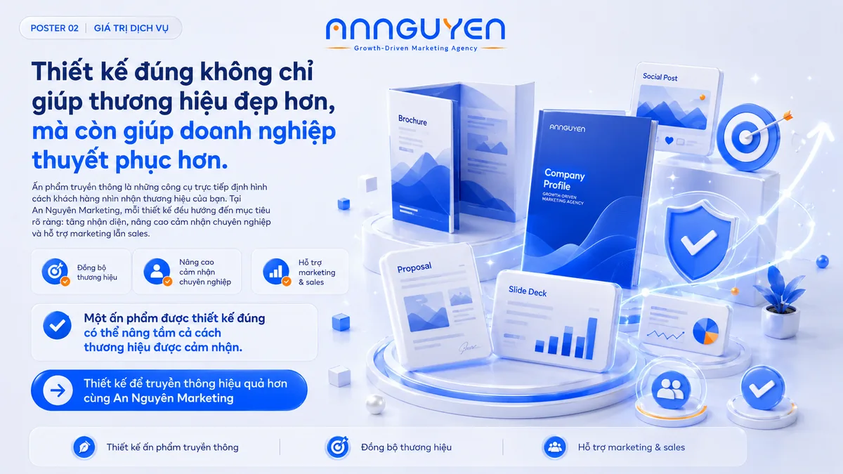 Giá trị thiết kế ấn phẩm truyền thông chuyên nghiệp - An Nguyên Marketing