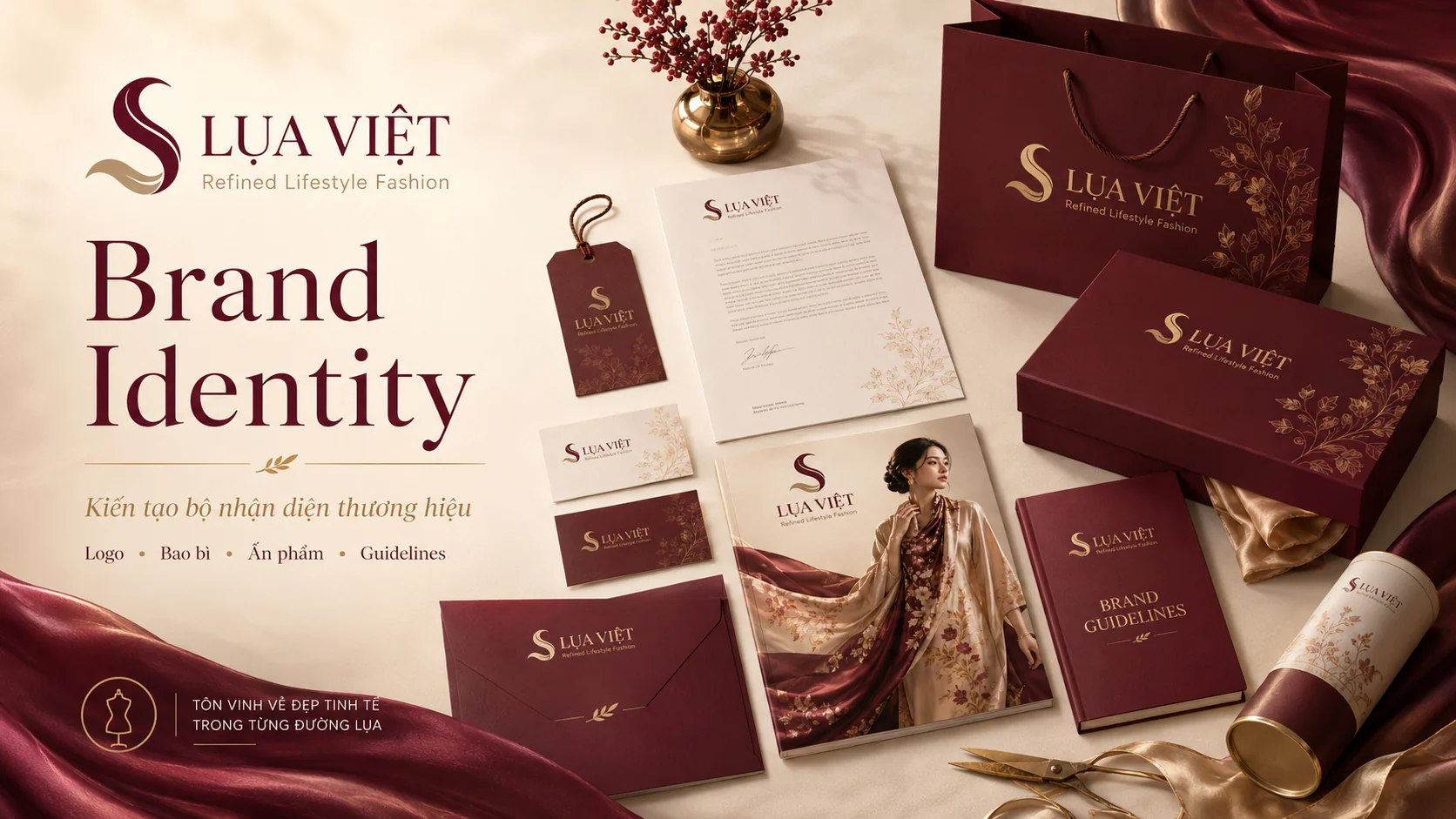 Định vị thương hiệu thời trang lụa cao cấp LỤA VIỆT — Case Study Brand Identity & Truyền thông