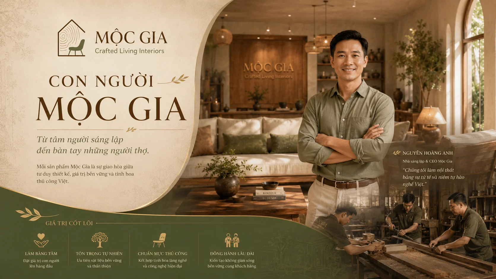 Mộc Gia — Crafted Living Interiors: Câu chuyện thương hiệu nội thất cao cấp chinh phục thị trường số