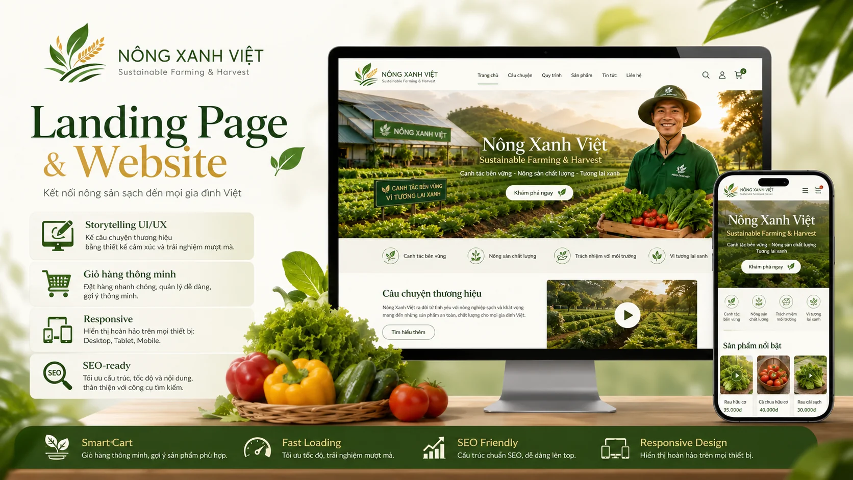 Nông Xanh Việt – Sustainable Farming & Harvest: Hành Trình Xây Dựng Thương Hiệu Nông Nghiệp Sạch