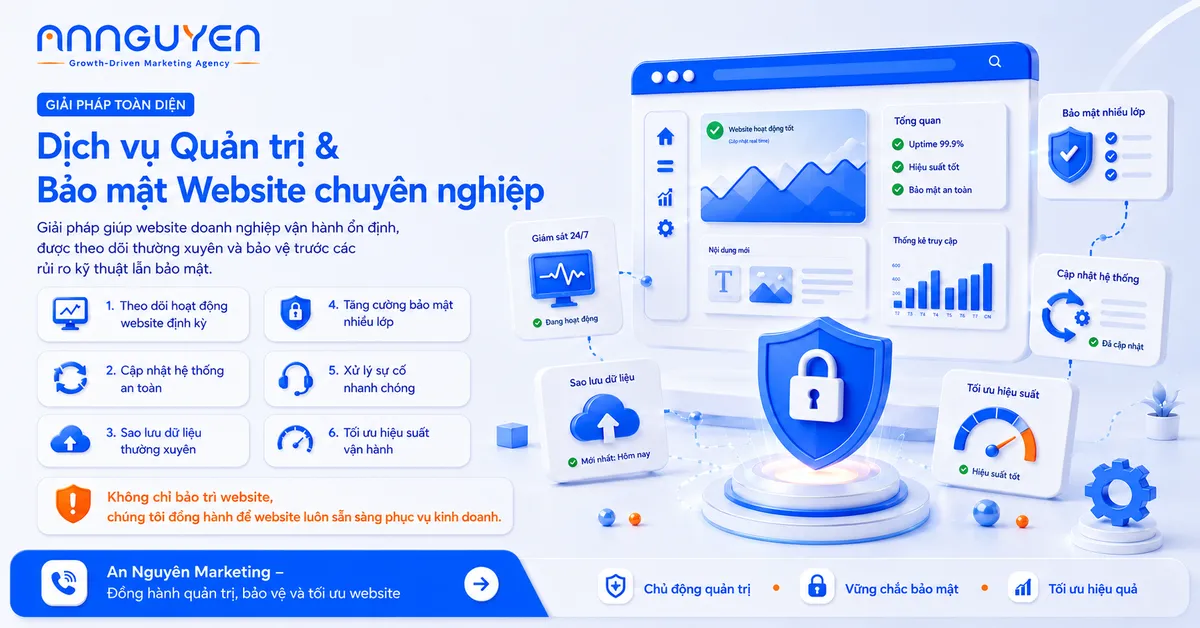 来自 An Nguyen Marketing 的专业网站管理与安全服务
